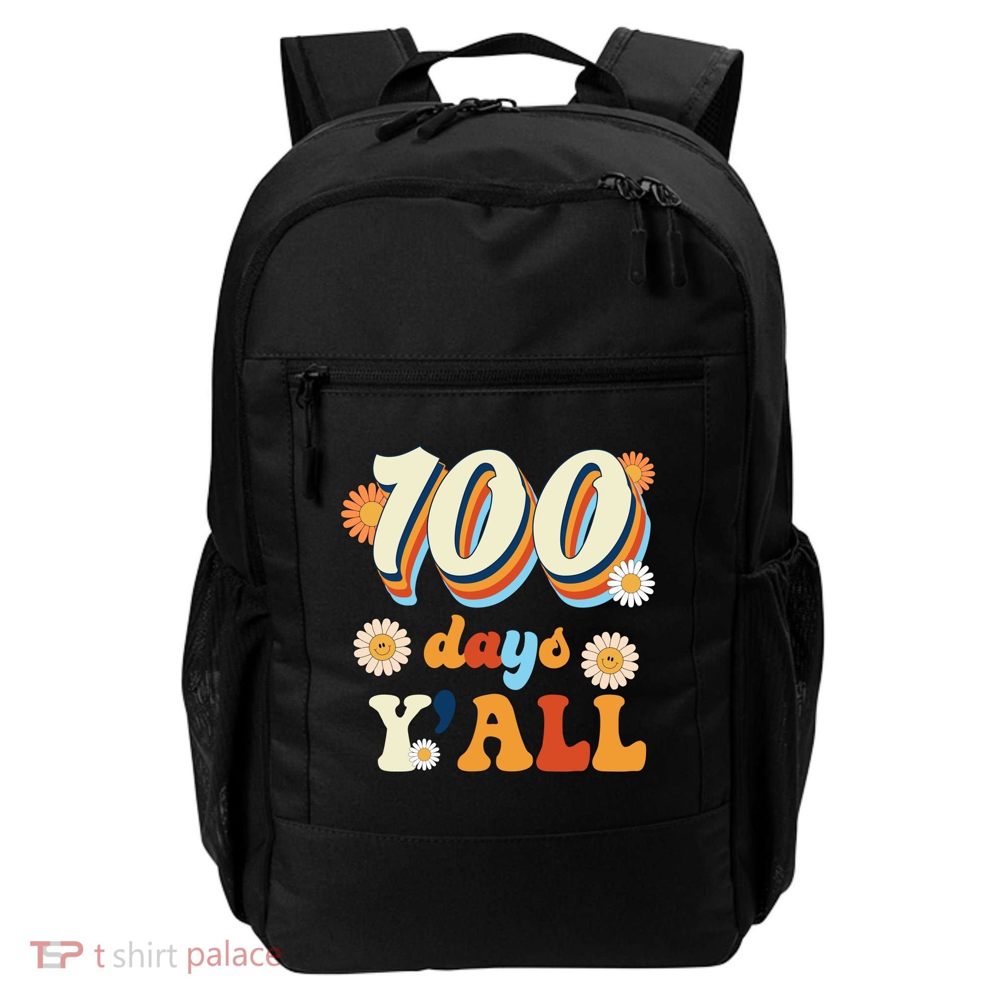 100 Days Of School Retro Sunflower Backpack