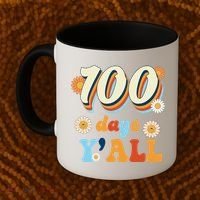 100 Days Of School Retro Sunflower Coffee Mug thumb 2