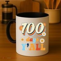 100 Days Of School Retro Sunflower Coffee Mug thumb 4