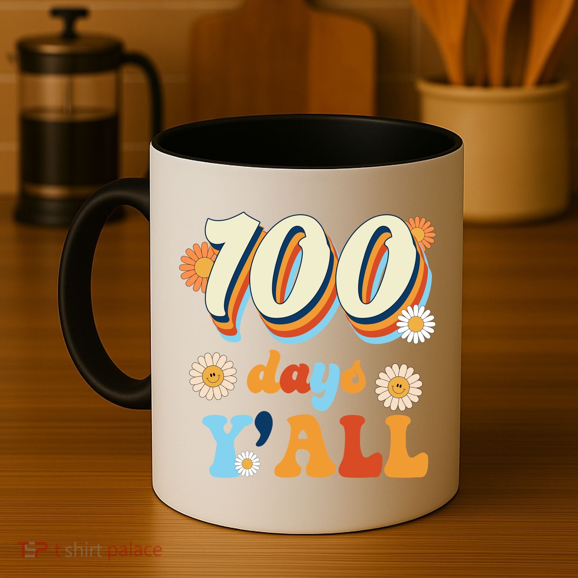 100 Days Of School Retro Sunflower Coffee Mug