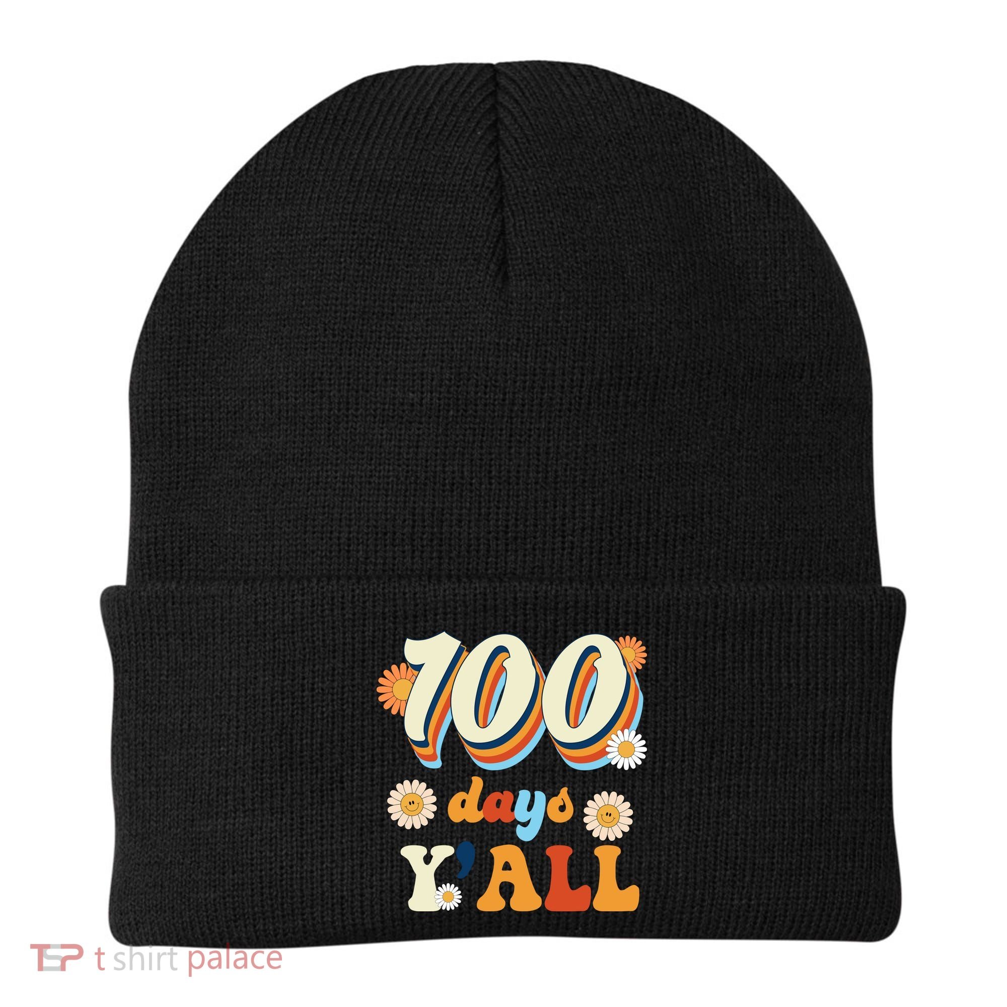 100 Days Of School Retro Sunflower Beanie