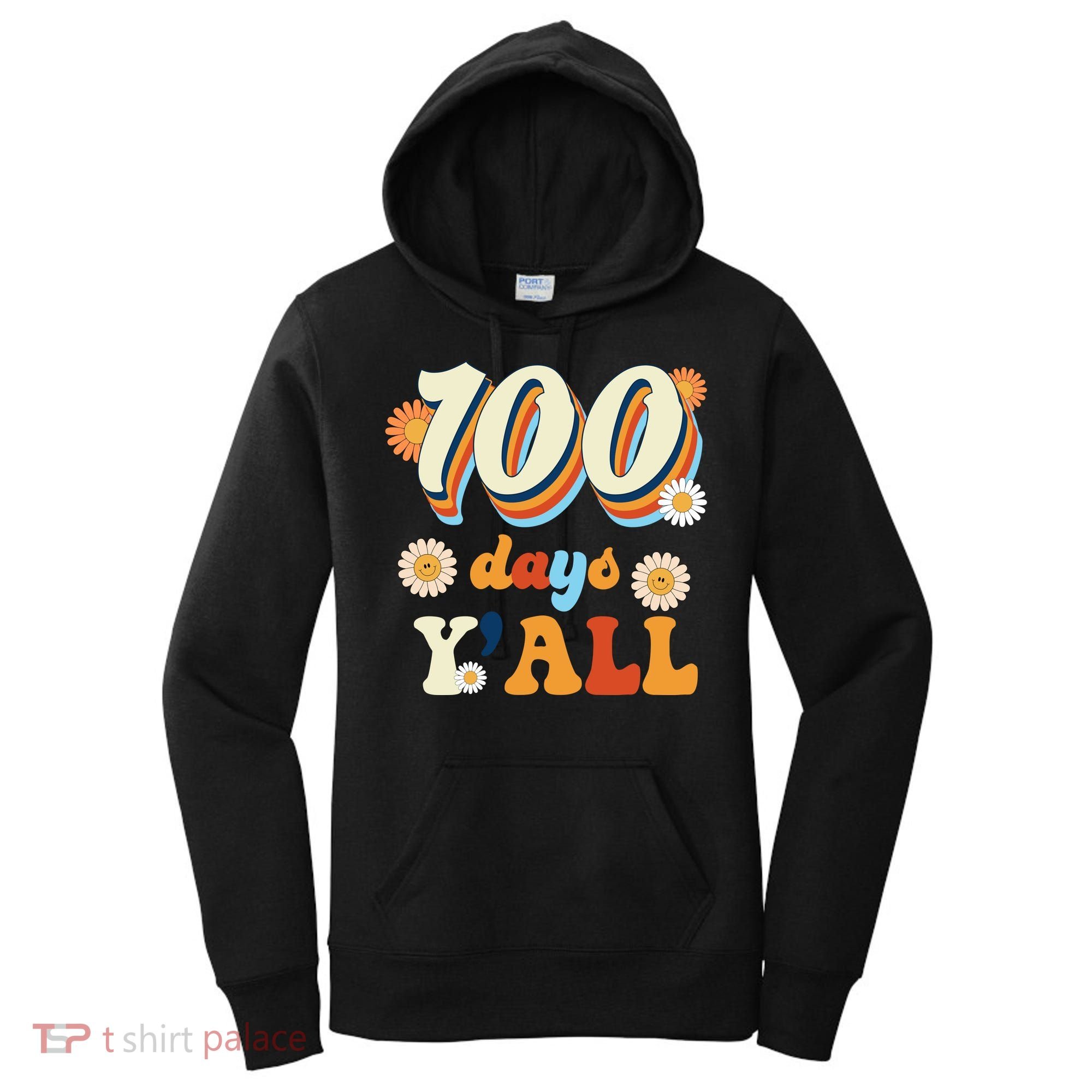 100 Days Of School Retro Sunflower Women's Hoodie