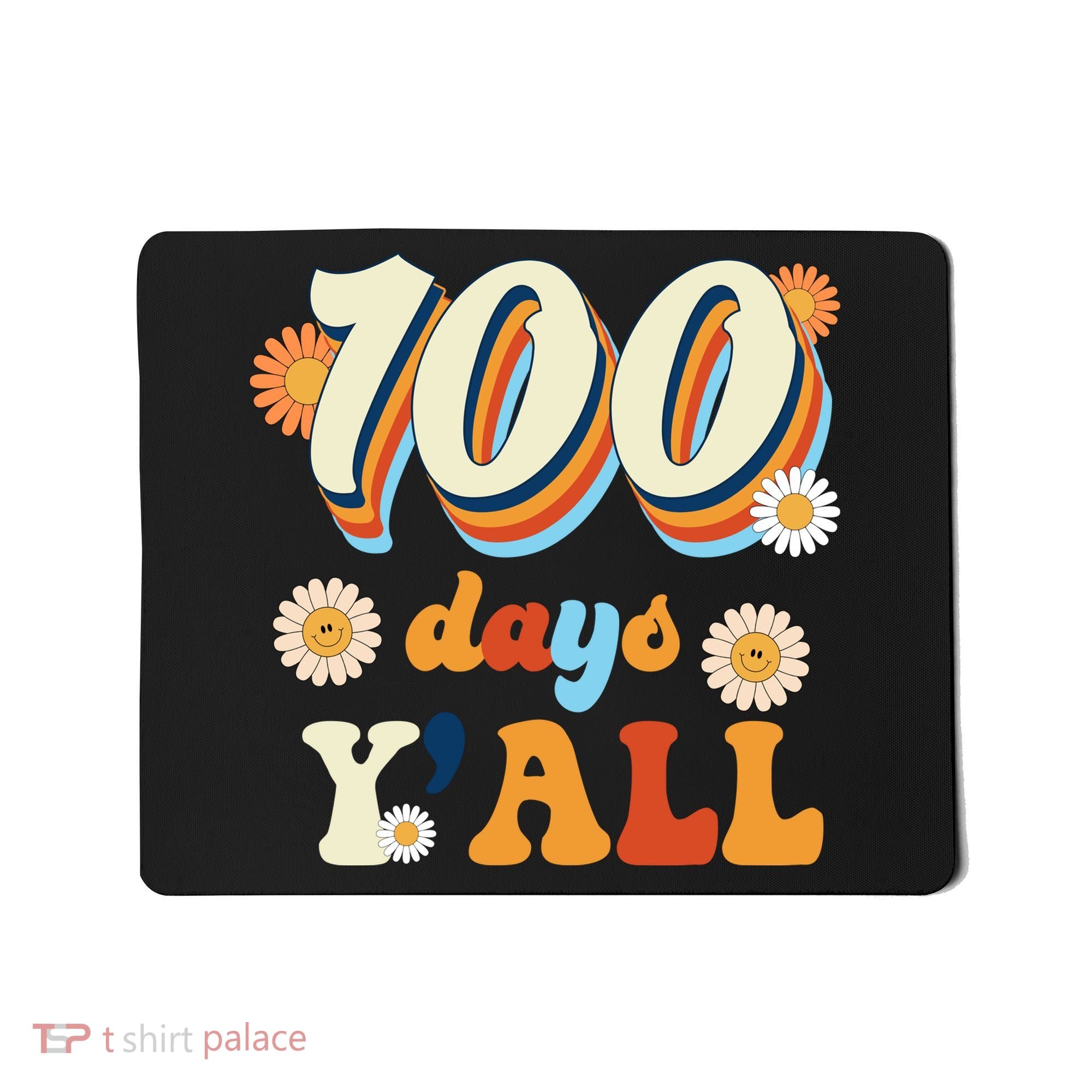 100 Days Of School Retro Sunflower Mousepad