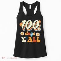100 Days Of School Retro Sunflower Women's Tank Top thumb 0
