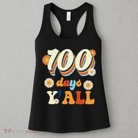 100 Days Of School Retro Sunflower Women's Tank Top thumb 3