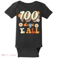 100 Days Of School Retro Sunflower Baby Bodysuit thumb 0