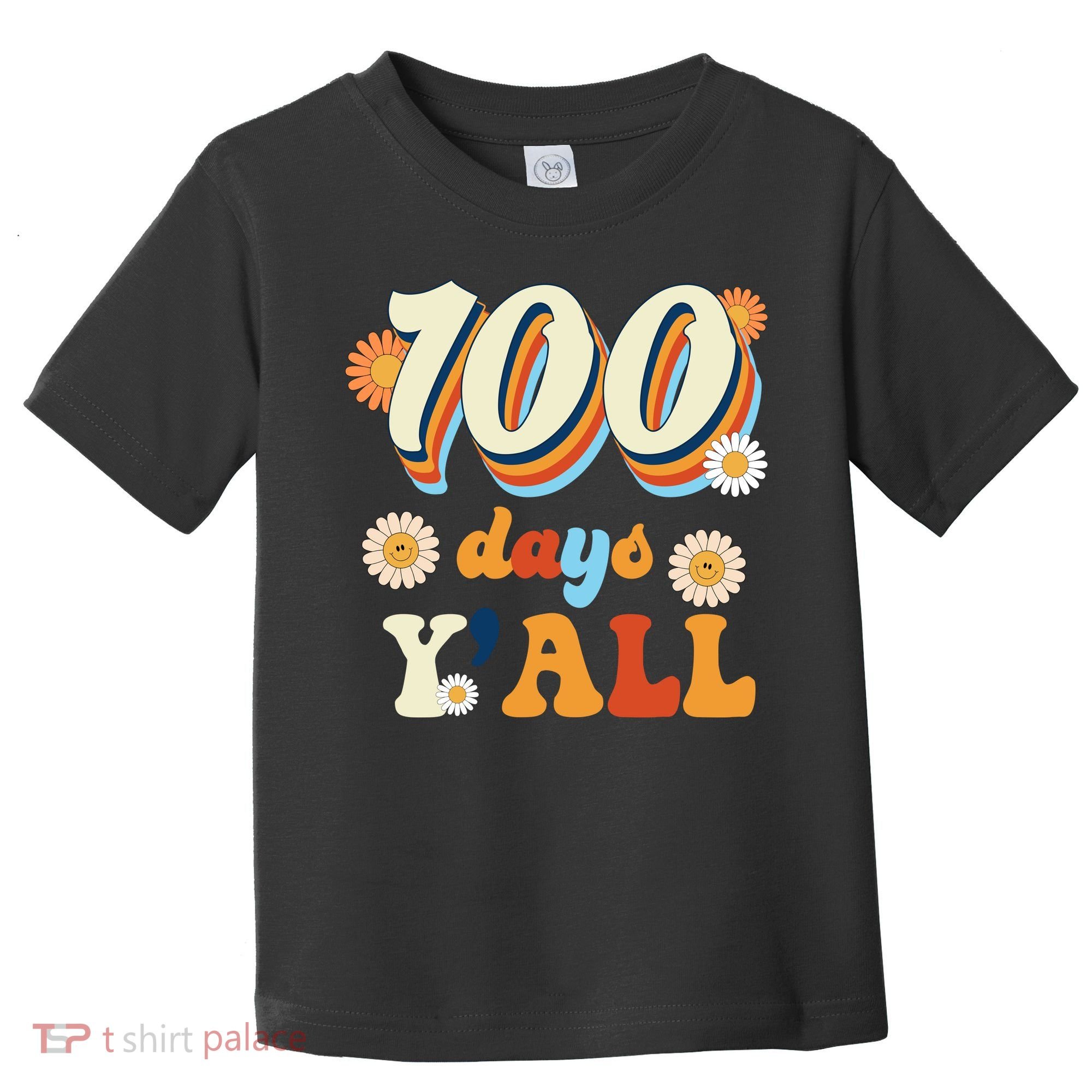 100 Days Of School Retro Sunflower Toddler T-Shirt