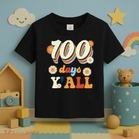 100 Days Of School Retro Sunflower Toddler T-Shirt thumb 3