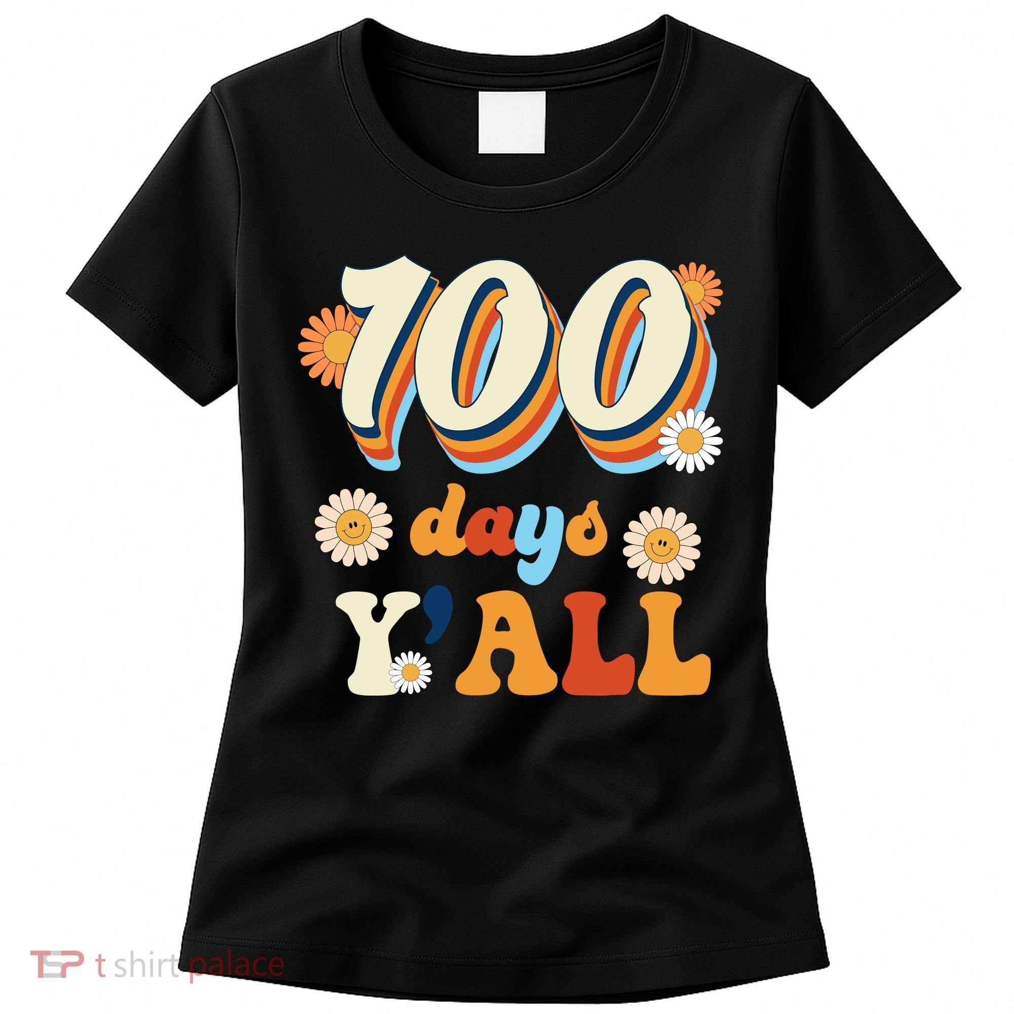 100 Days Of School Retro Sunflower Women's T-Shirt