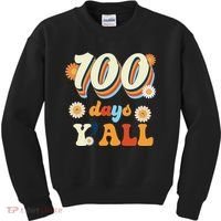 100 Days Of School Retro Sunflower Kids Sweatshirt thumb 0
