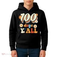 100 Days Of School Retro Sunflower Kids Hoodie thumb 4