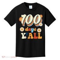 100 Days Of School Retro Sunflower Kids T-Shirt thumb 0