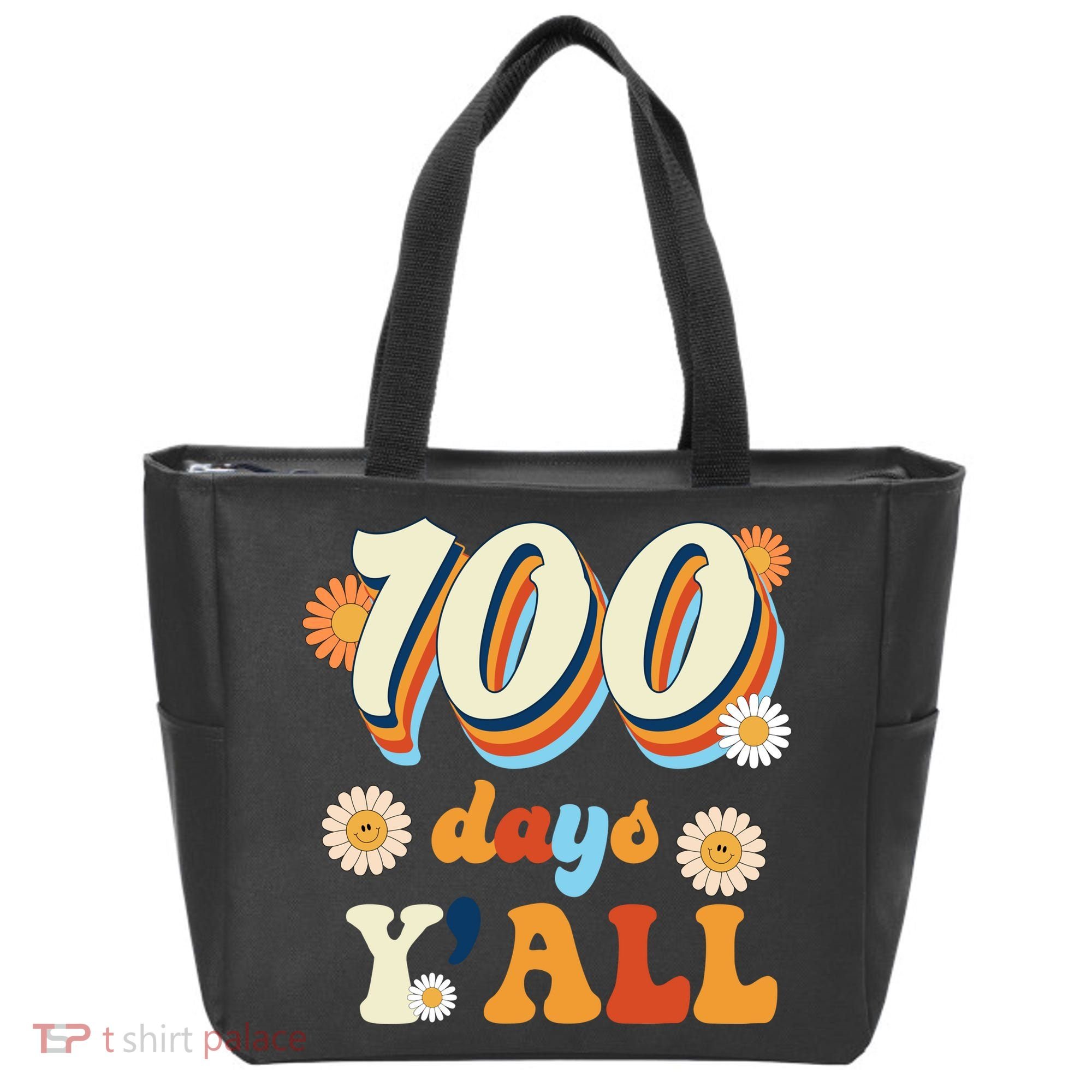 100 Days Of School Retro Sunflower Tote Bag