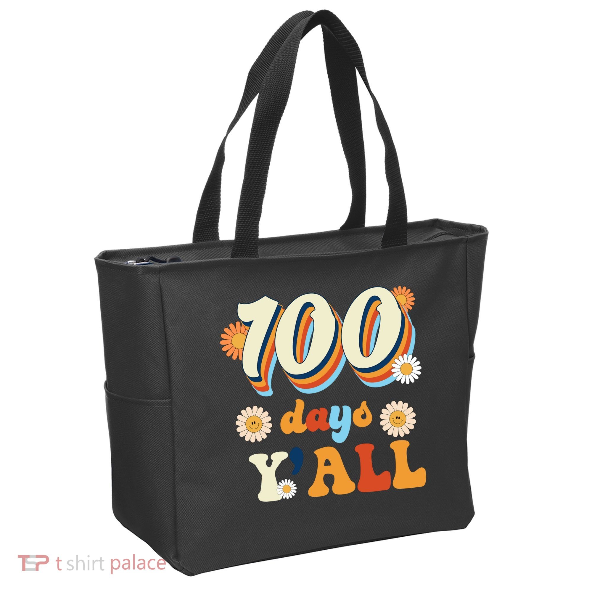 100 Days Of School Retro Sunflower Tote Bag