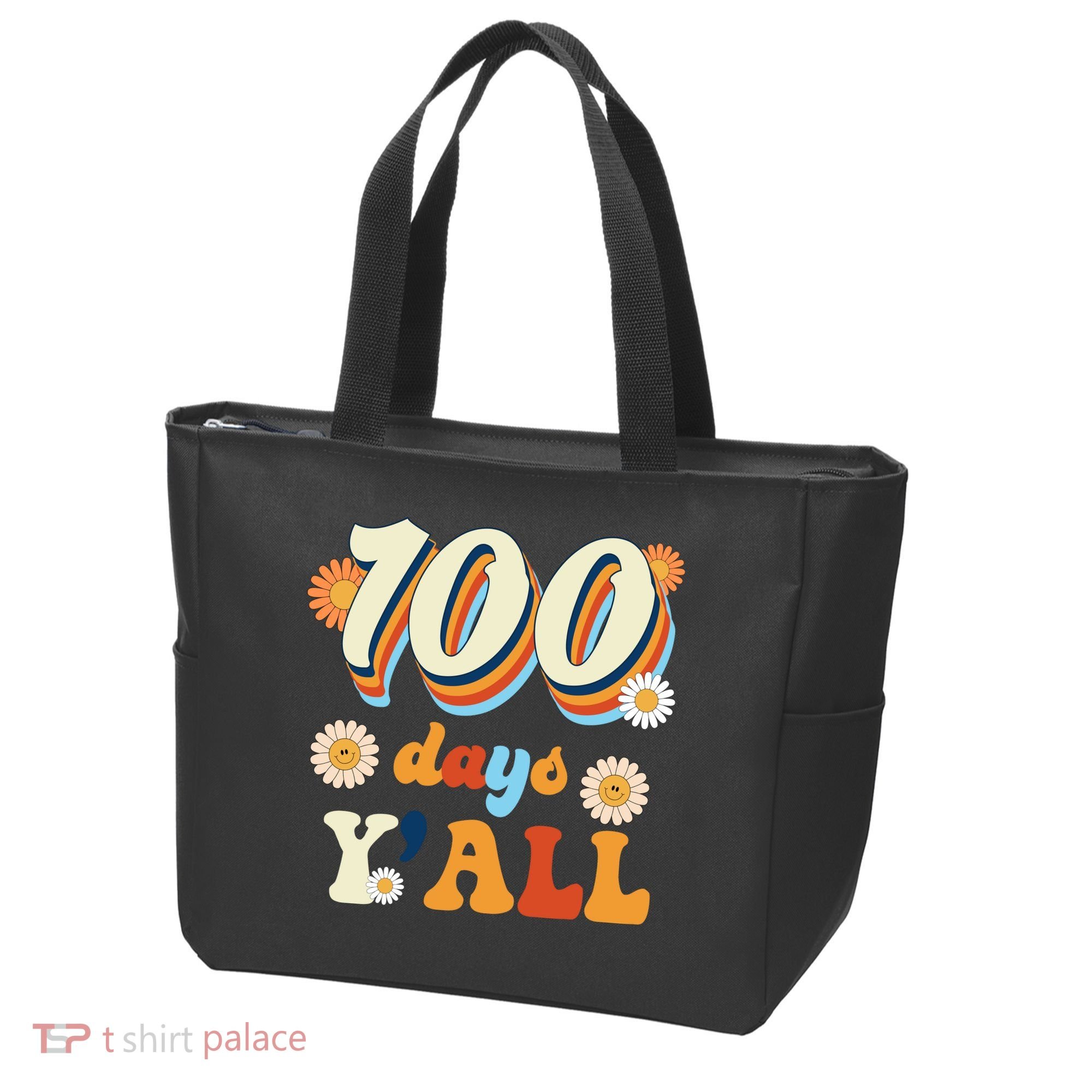 100 Days Of School Retro Sunflower Tote Bag