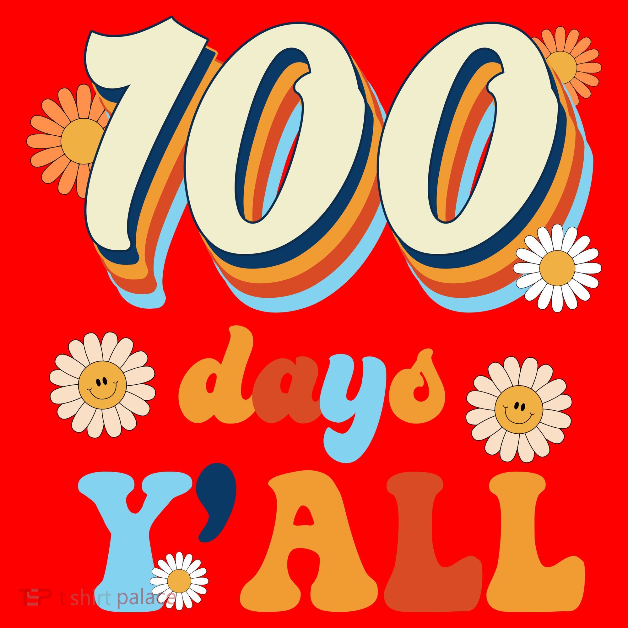 100 Days Of School Retro Sunflower Santa Hat