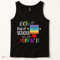 100th Day Of School And Still Poppin' It Tank Top thumb 2