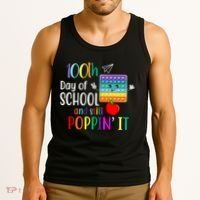 100th Day Of School And Still Poppin' It Tank Top thumb 3