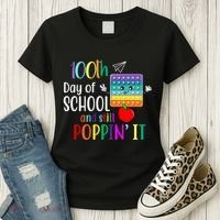 100th Day Of School And Still Poppin' It Women's T-Shirt thumb 3