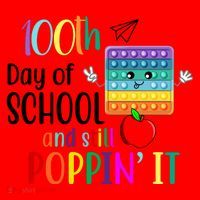 100th Day Of School And Still Poppin' It Santa Hat thumb 1