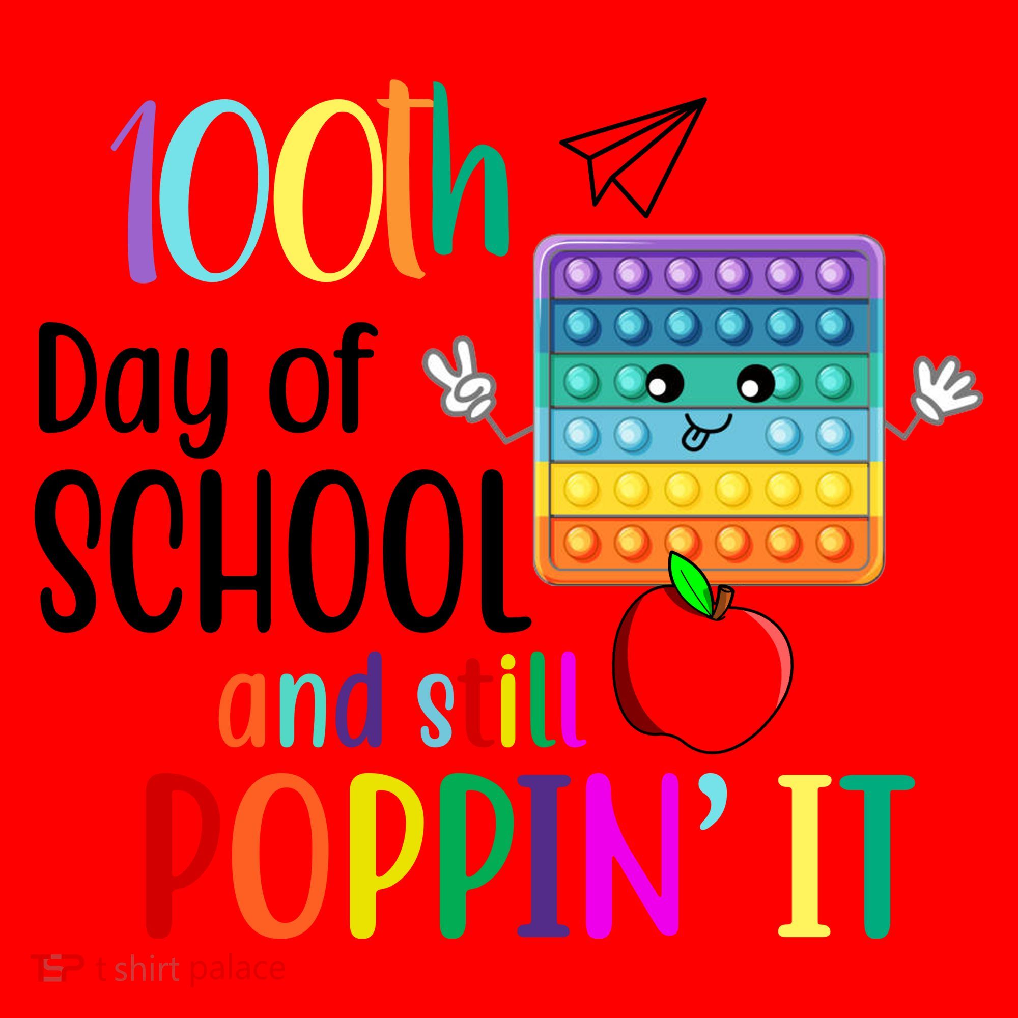 100th Day Of School And Still Poppin' It Santa Hat