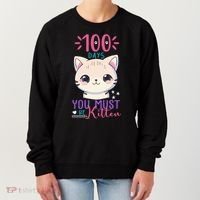 100 Days Of School You Must Be Kitten Cute Women's Sweatshirt thumb 0