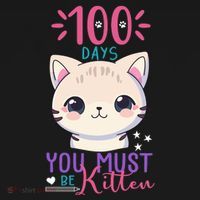 100 Days Of School You Must Be Kitten Cute Coaster thumb 2
