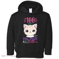 100 Days Of School You Must Be Kitten Cute Toddler Hoodie thumb 0