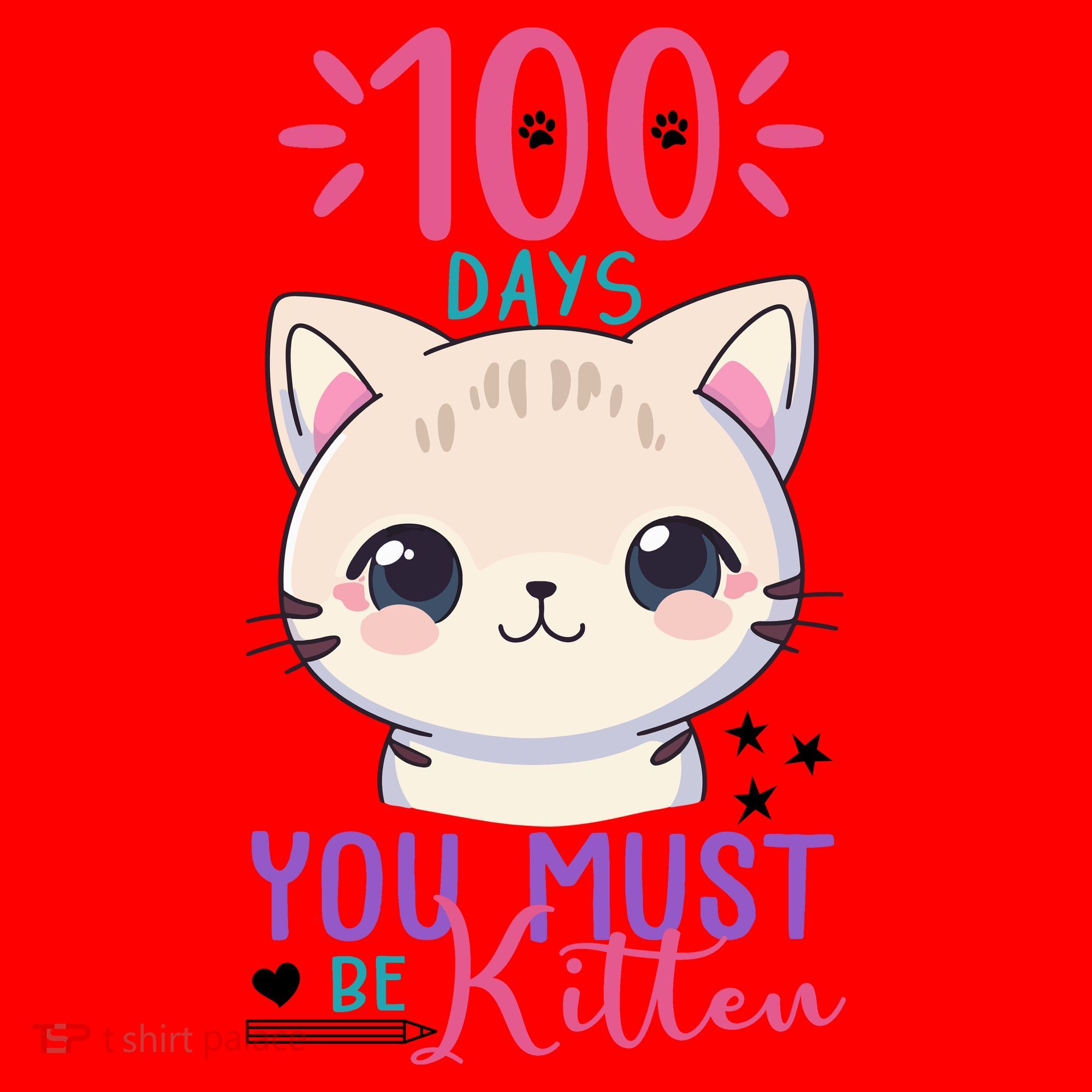 100 Days Of School You Must Be Kitten Cute Santa Hat
