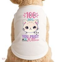 100 Days Of School You Must Be Kitten Cute Doggie Tank thumb 0