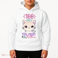 100 Days Of School You Must Be Kitten Cute Hoodie thumb 2