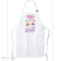 100 Days Of School You Must Be Kitten Cute Apron thumb 0