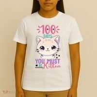 100 Days Of School You Must Be Kitten Cute T-Shirt thumb 4