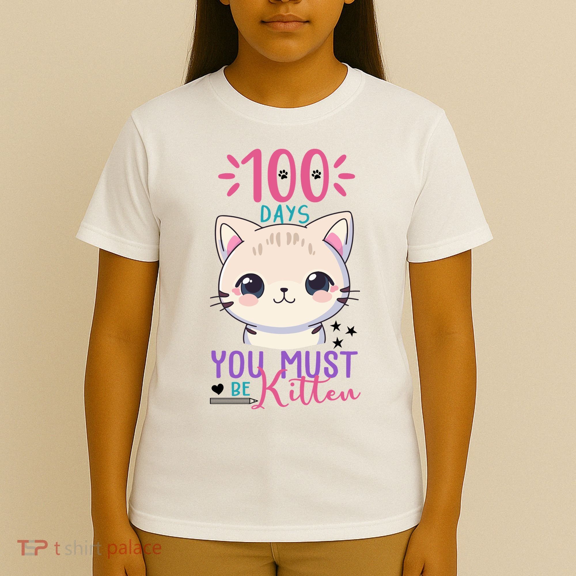 100 Days Of School You Must Be Kitten Cute T-Shirt