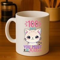 100 Days Of School You Must Be Kitten Cute Coffee Mug thumb 4
