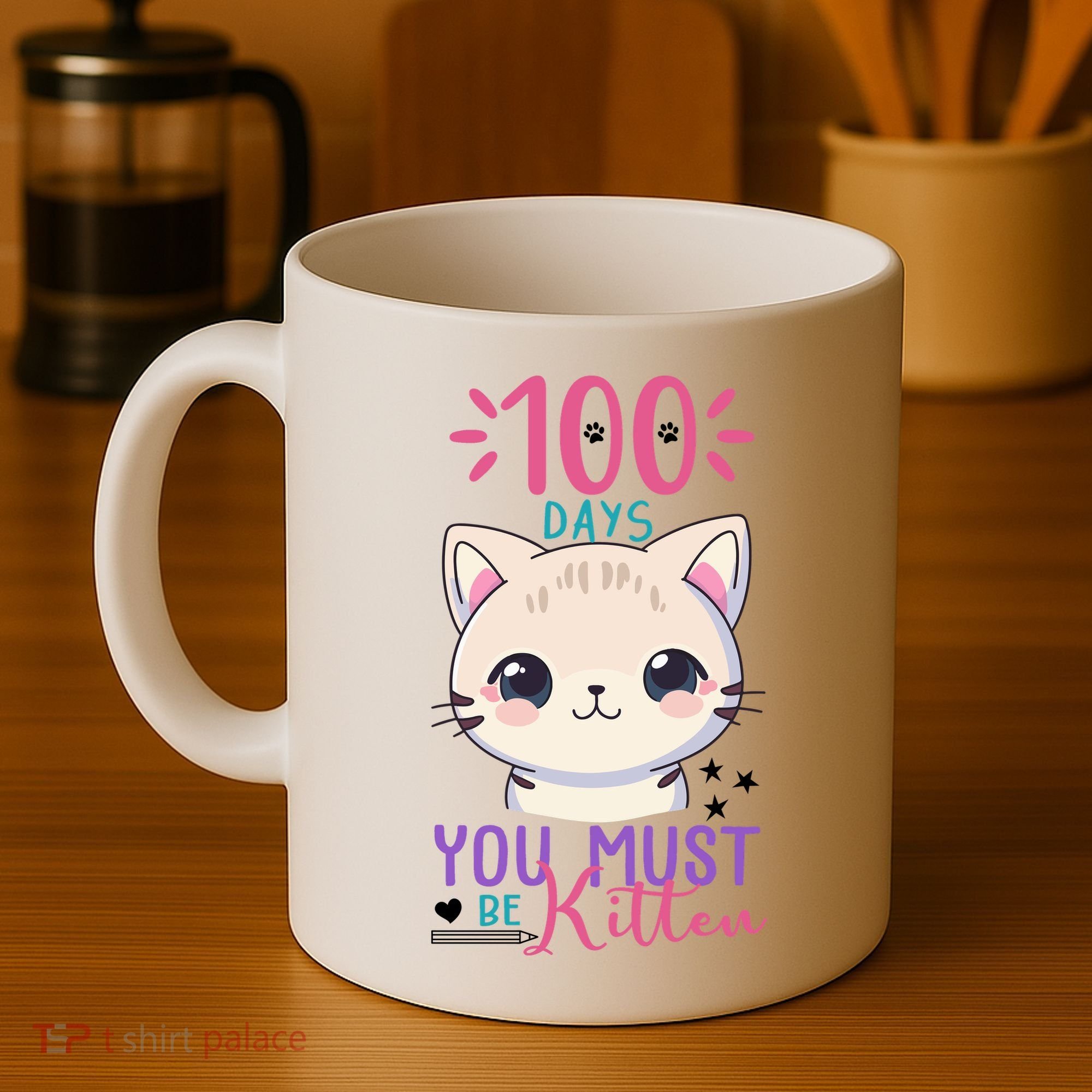 100 Days Of School You Must Be Kitten Cute Coffee Mug