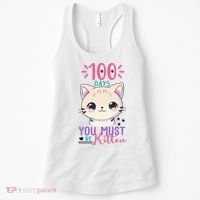 100 Days Of School You Must Be Kitten Cute Women's Tank Top thumb 0