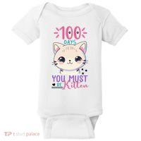 100 Days Of School You Must Be Kitten Cute Baby Bodysuit thumb 0