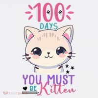 100 Days Of School You Must Be Kitten Cute Baby Bodysuit thumb 2