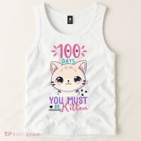 100 Days Of School You Must Be Kitten Cute Tank Top thumb 2