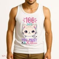 100 Days Of School You Must Be Kitten Cute Tank Top thumb 3