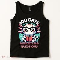 100th Day Of School Funny 100 Days I Axolotl Questions Tank Top thumb 2