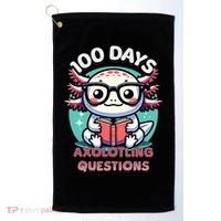 100th Day Of School Funny 100 Days I Axolotl Questions Golf Towel thumb 0