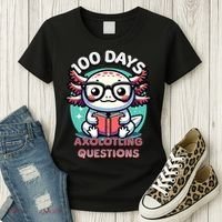 100th Day Of School Funny 100 Days I Axolotl Questions Women's T-Shirt thumb 3