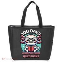 100th Day Of School Funny 100 Days I Axolotl Questions Tote Bag thumb 0