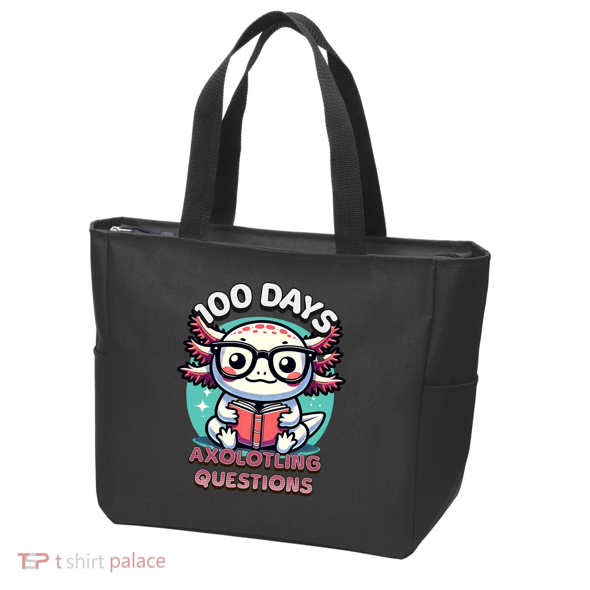 100th Day Of School Funny 100 Days I Axolotl Questions Tote Bag