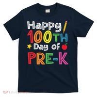 100 Days Of Pre K Teacher And Student Teacher Boy Girl T-Shirt thumb 0