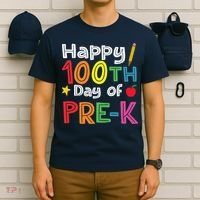 100 Days Of Pre K Teacher And Student Teacher Boy Girl T-Shirt thumb 6