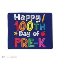 100 Days Of Pre K Teacher And Student Teacher Boy Girl Mousepad thumb 0