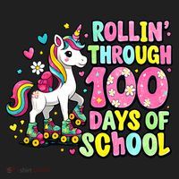 100 Days Of School Unicorn 100th Day Smarter Teacher Students Beanie thumb 2